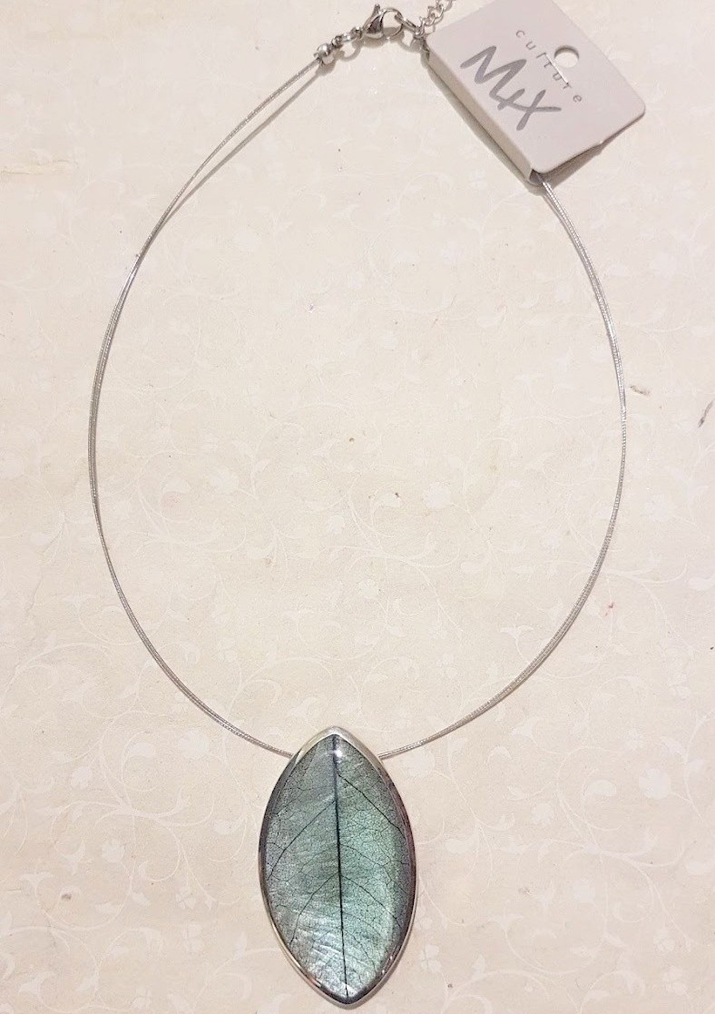 Collana girocollo ciondolo in foglia di mango Acquagreen - Culture Mix