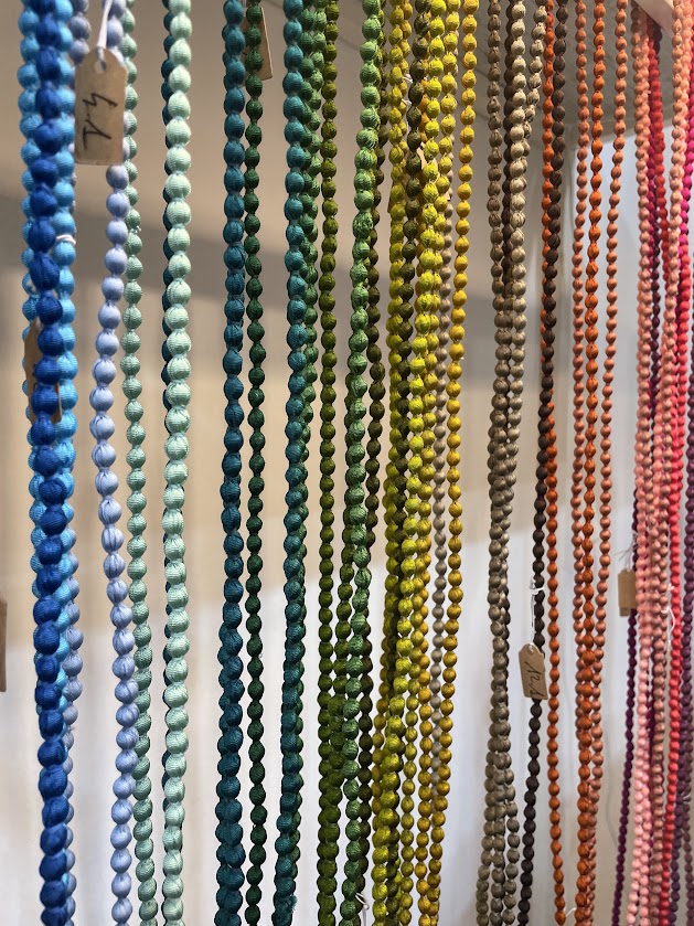 Collana in seta 100% perle piccole Sang, più di 20 colori disponibili