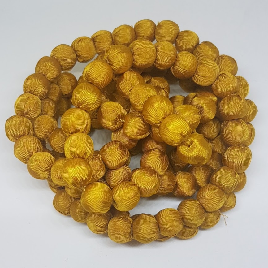 Collana in seta Giallo ocra