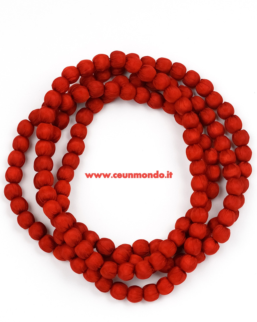 Collana in seta Rossa