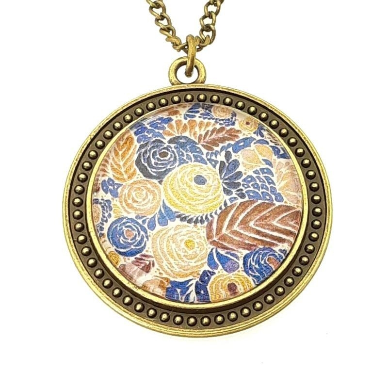 Collana lunga con medaglione metallo anticato Mediterraneo - Soul Scope