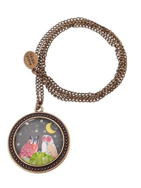 Collana medaglione gufo e civetta Soul Scope