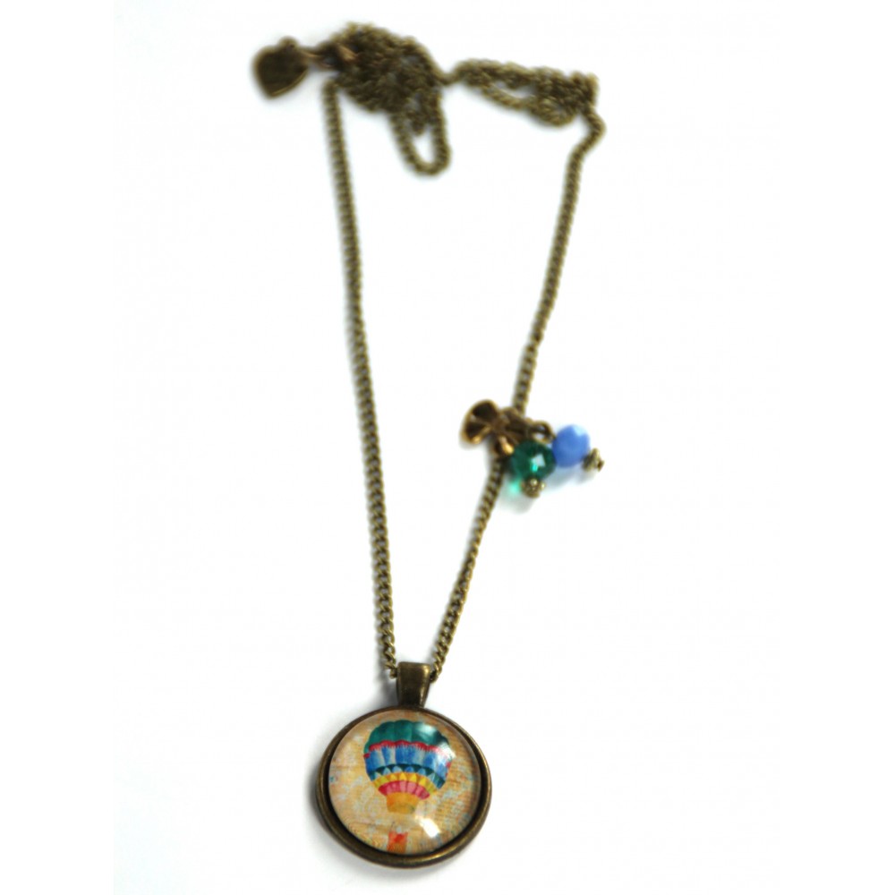 Collana con immagine mongolfiera