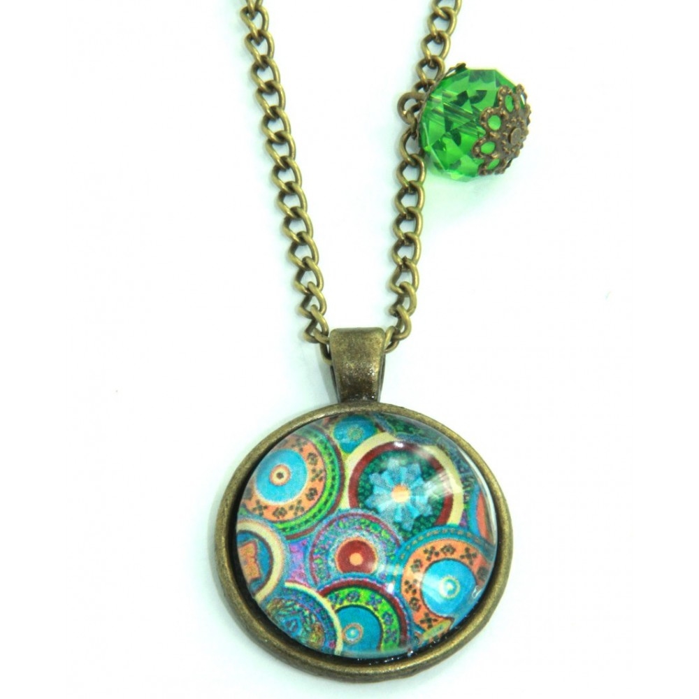 Collana con pendagli e medaglione medio metallo anticato Fantasia Etnica - Soul Scope