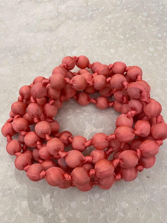 Collana in seta nodi DOAN rosa