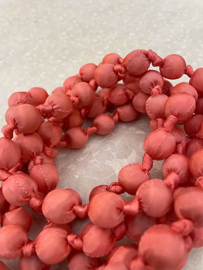 Collana in seta nodi DOAN rosa