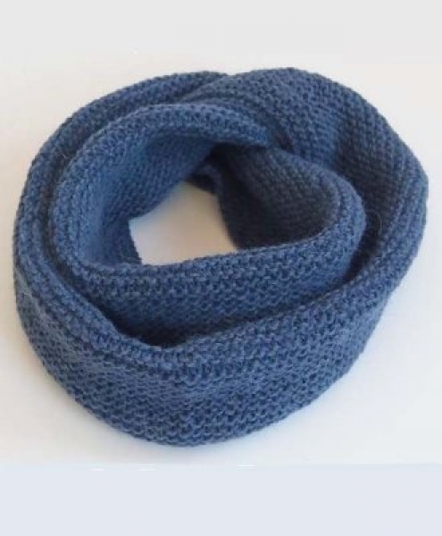 Sciarpa collo collana in Lana di alpaca Blu