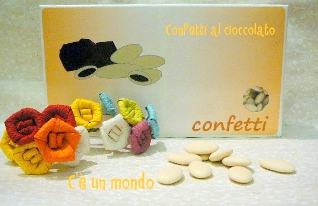 Confetti al cioccolato fondente con zucchero di canna