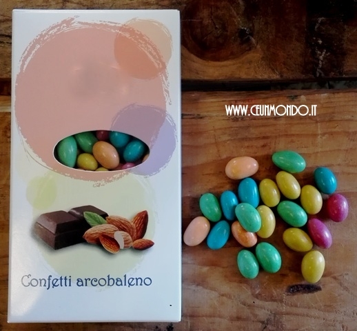 Confetti colorati alla mandorla e cioccolato