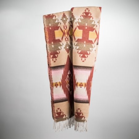 Plaid in misto lana rigenerata Apache Cammello ruggine - BEATCOLLECTION