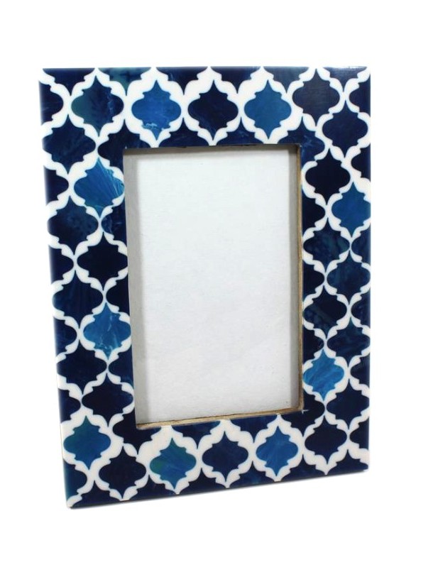 Cornice portafoto in legno LACCATO BLU