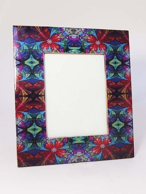 Cornice portafoto in legno LACCATO BLU