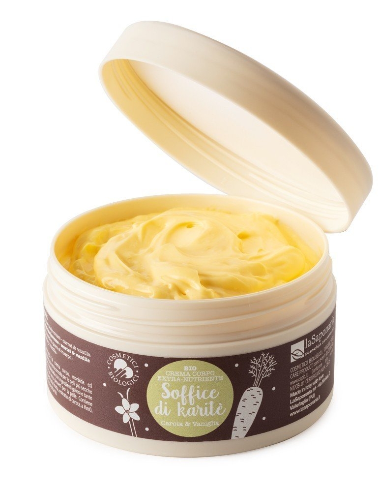 Crema corpo nutriente Soffice di Karitè La Saponaria, vecchia confezione