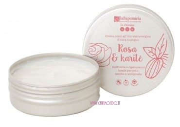 Crema mani La Saponaria rosa e karitè