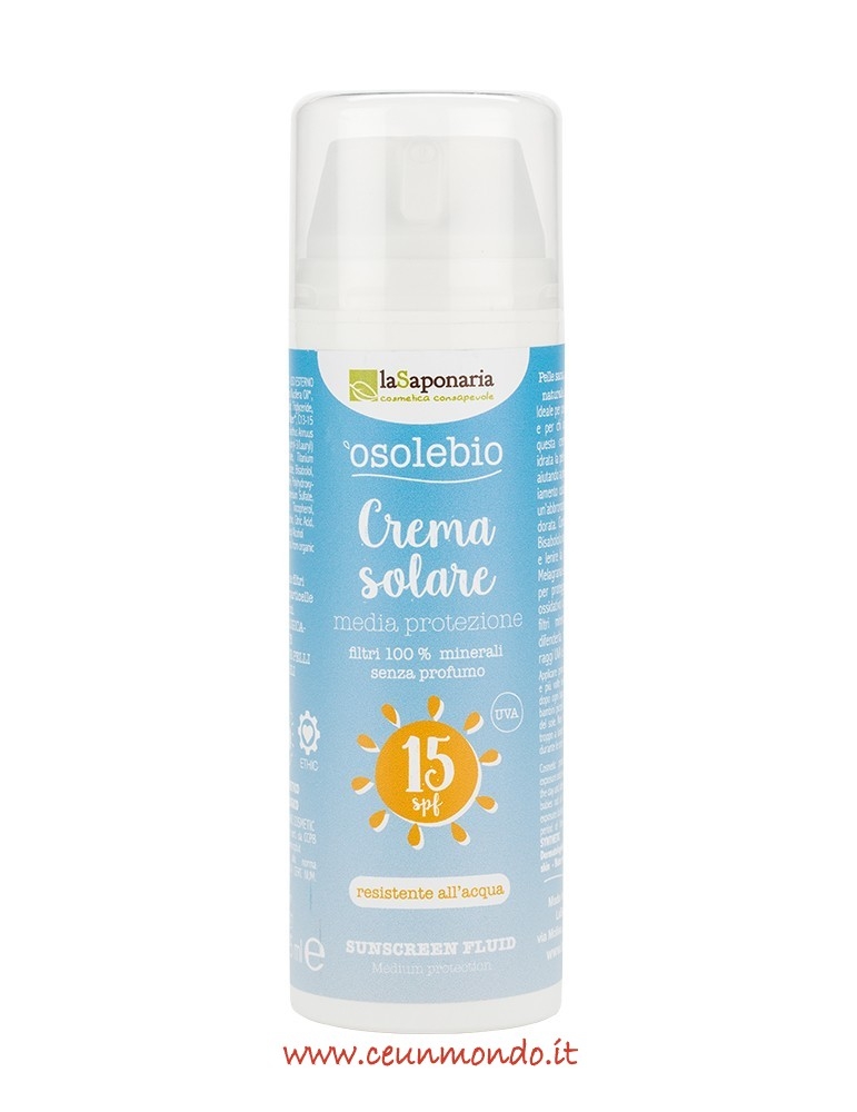 Crema solare Alta Protezione SPF 15 - La Saponaria