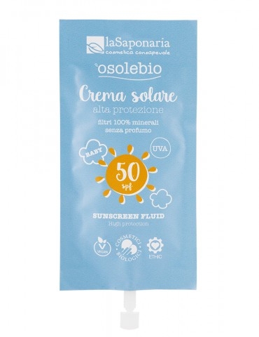 Crema solare Alta Protezione SPF 50 confezione viaggio Travel size - La Saponaria
