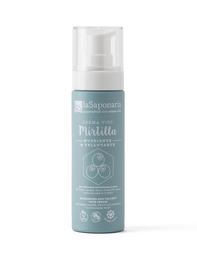 Crema viso nutriente Mirtilla La Saponaria