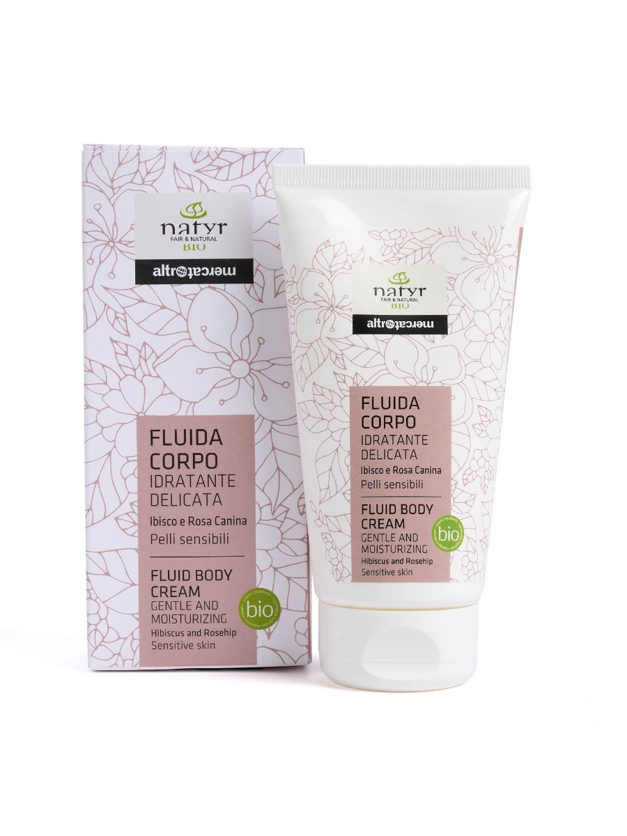 Crema corpo fluida Ibisco pelli sensibili Bio Natyr