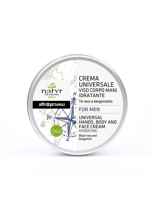 Crema corpo uomo Universale al Tè nero e bergamotto Natyr