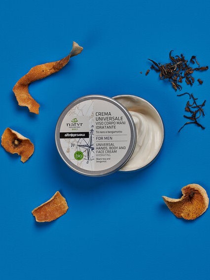 Crema corpo uomo Universale al Tè nero e bergamotto Natyr