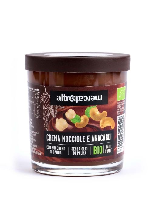 Crema di cacao spalmabile, con anacardi e nocciole Altromercato