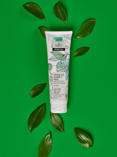 Crema gel gambe e piedi defaticante rinfrescante Tè verde