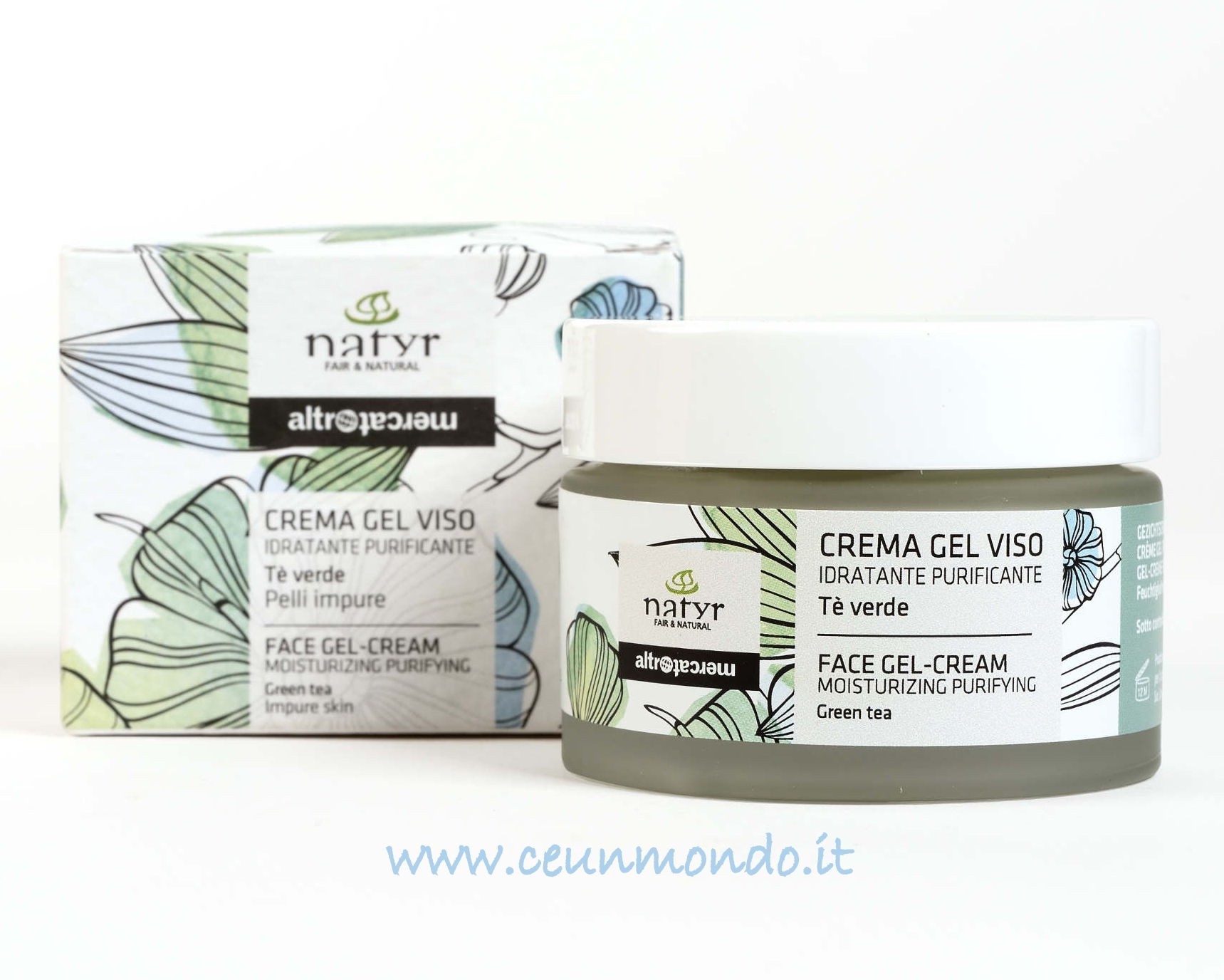 Crema gel viso al tè verde e pompelmo Natyr Altromercato