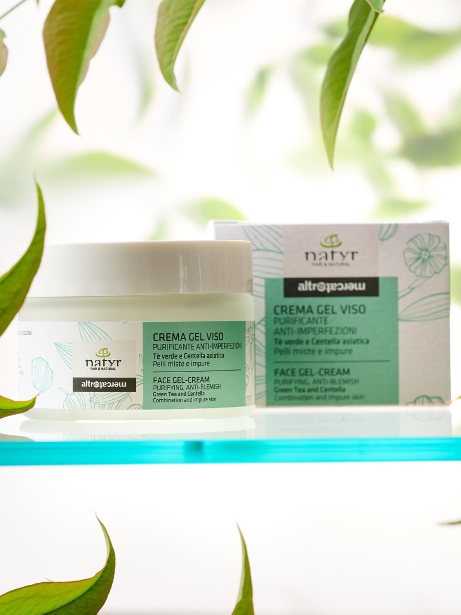 Crema gel viso anti imperfezioni al tè verde Bio Natyr