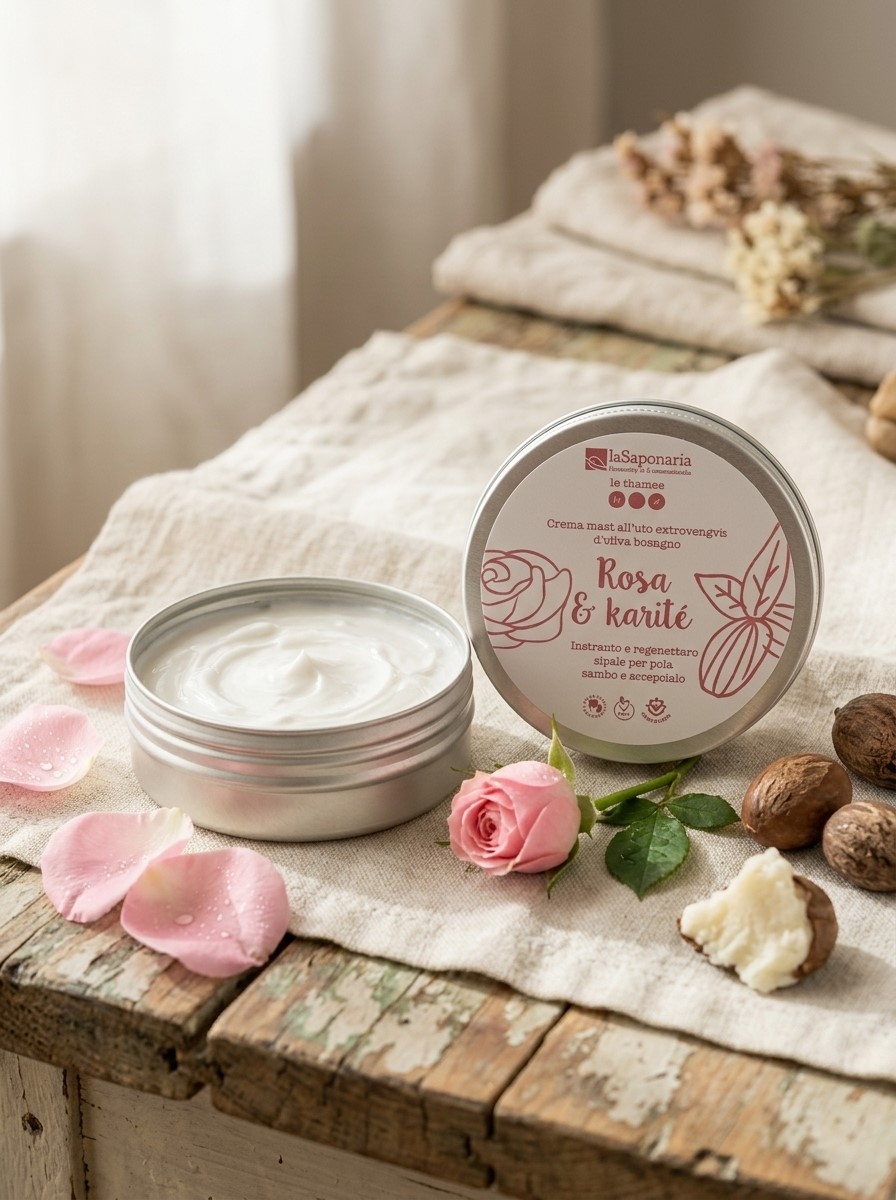 Crema mani Rosa e Karitè Bio