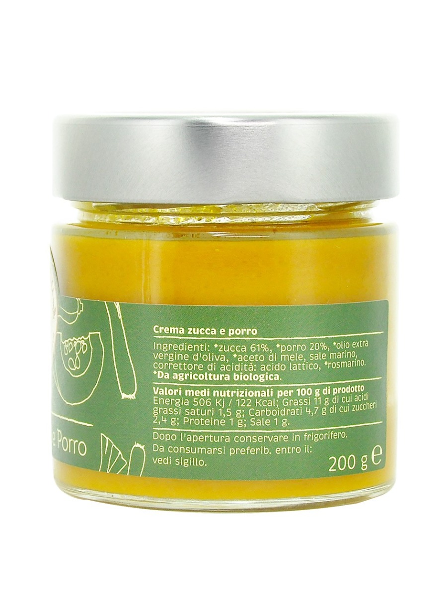 Crema di zucca e porro, La Madre Terra, biologica