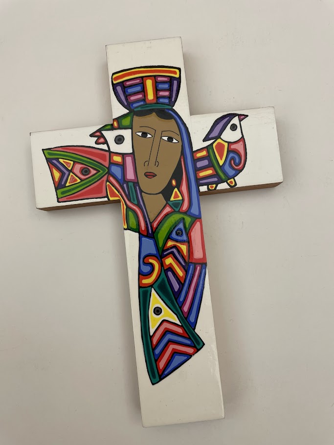 Croce in legno grande Mujer