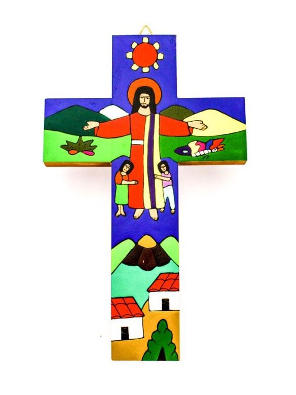 Croce Resurrezione in legno grande