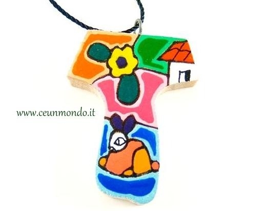 Croce tau dipinta