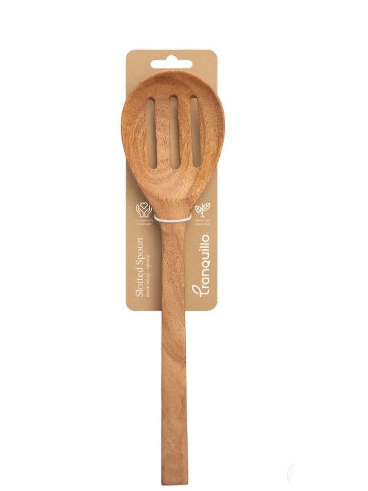 Cucchiaio da cucina forato in legno di Neem