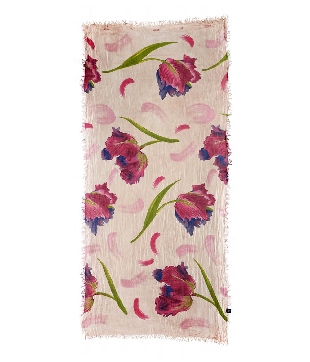Foulard sciarpa Bamboo Dalì Cipria