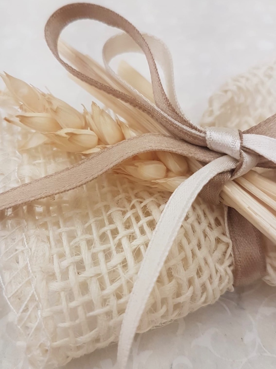 Porta confetti a pacchetto con spiga