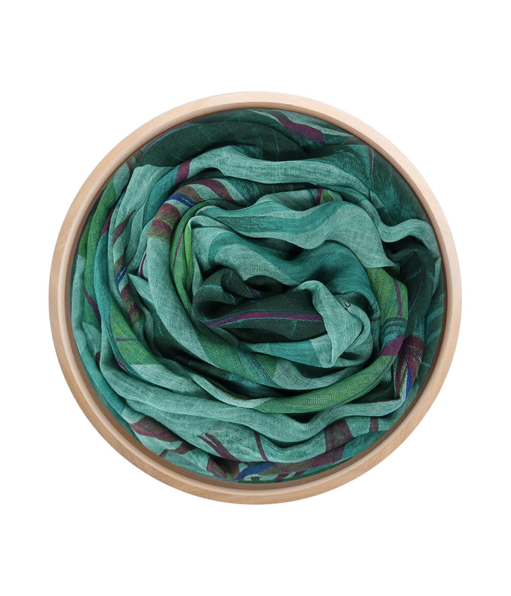 Foulard sciarpa Bamboo DeChirico verde 69