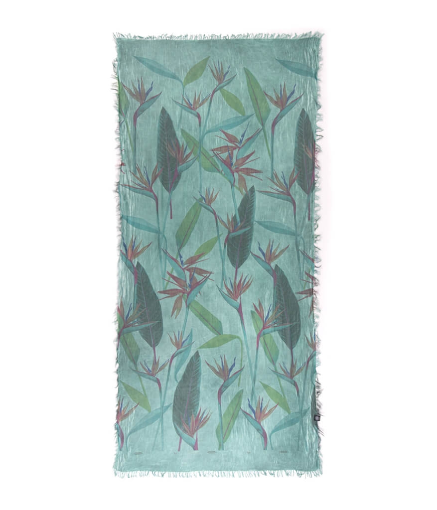 Foulard sciarpa Bamboo DeChirico verde 69