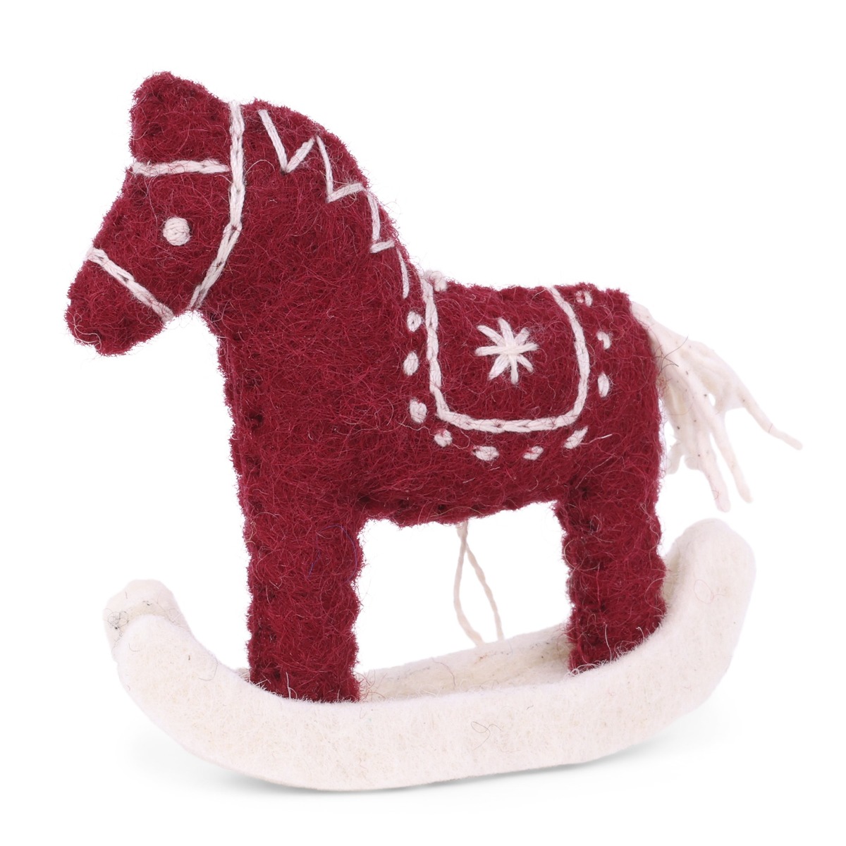 Decorazioni natalizie in feltro CAVALLO a dondolo