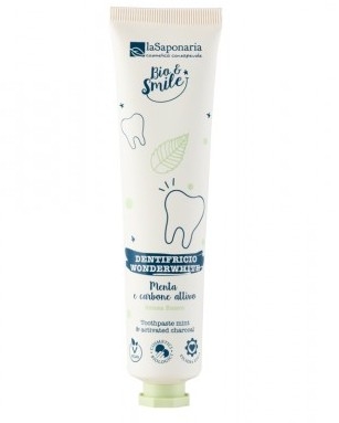 Dentifricio wonderwhite biologico Menta e carbone - La saponaria - 75 ml
