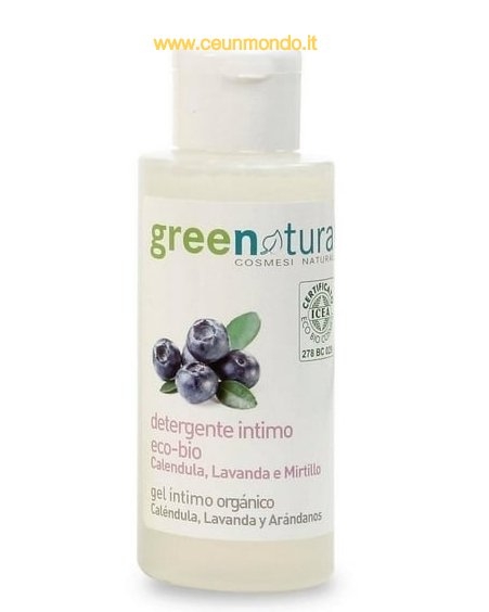 Detergente intimo Bio con Calendula, Lavanda e Mirtillo da viaggio 100ml - GreeNatural