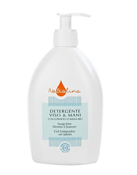 Detergente viso e mani pelli delicate con avena