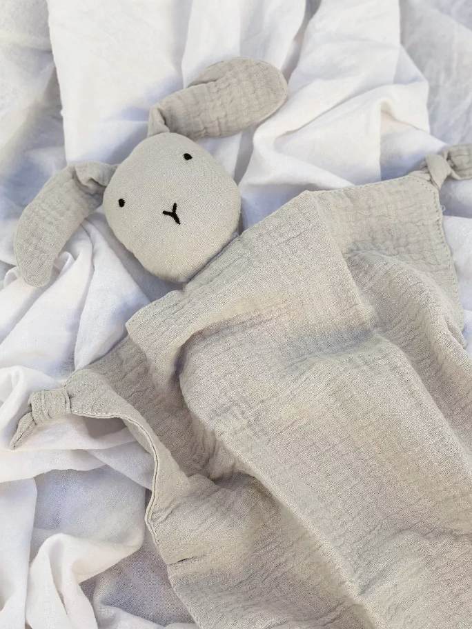 Doudou per neonati in bamboo Bio Coniglio grigio
