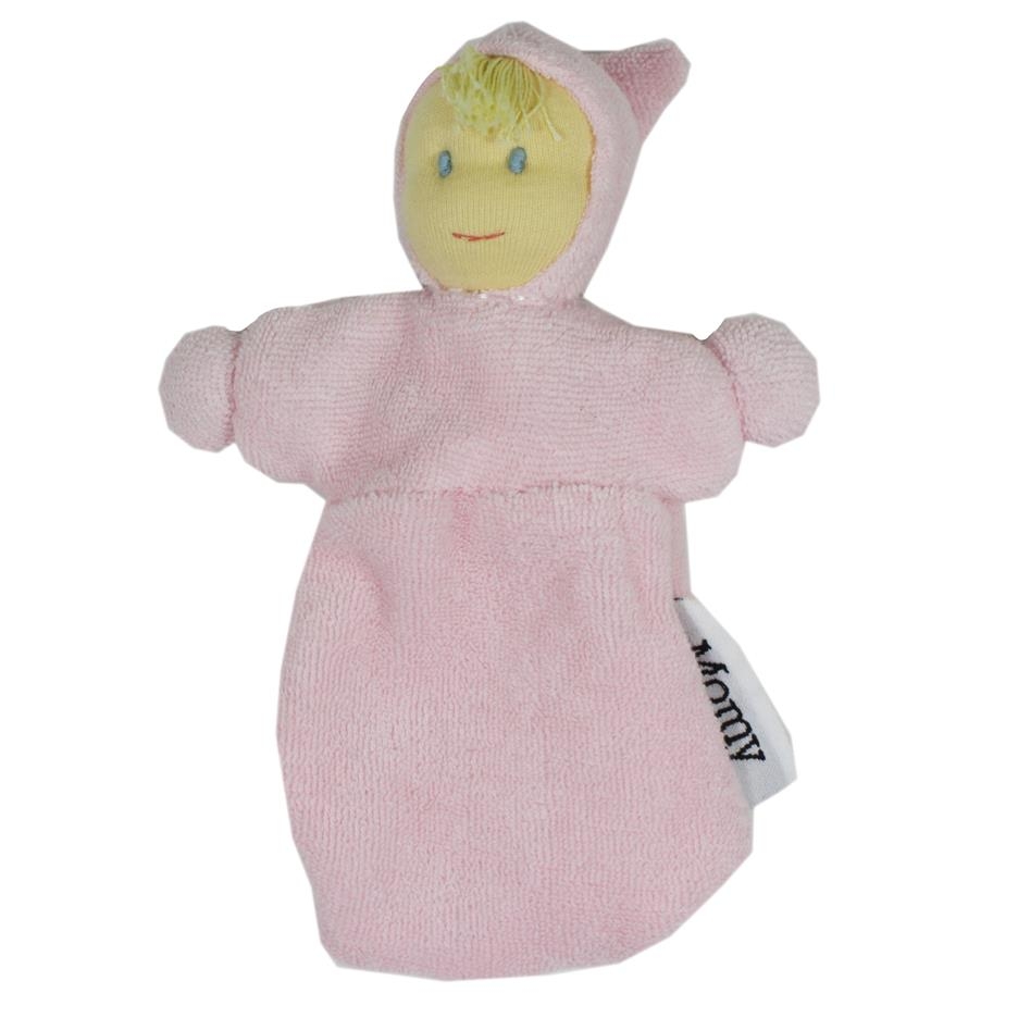Doudou bambola per Neonati in cotone biologico MINI MOMY rosa