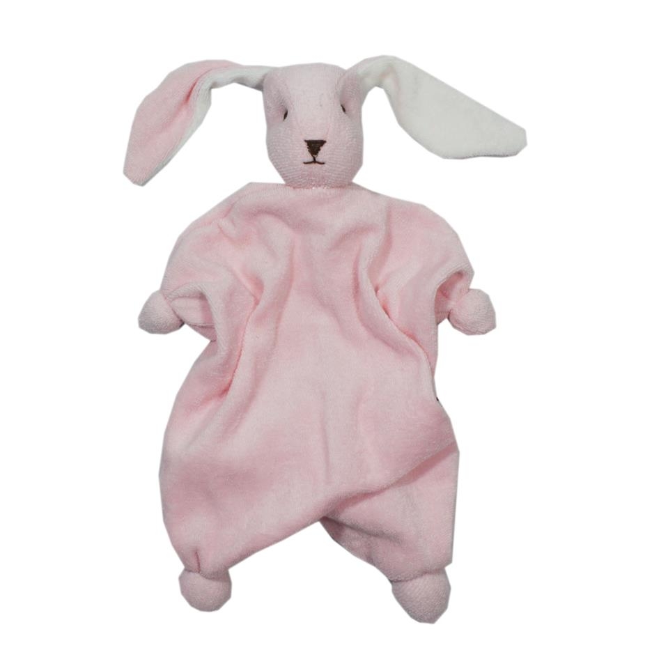 Doudou bambola per Neonati in cotone biologico RABBIT Rosa