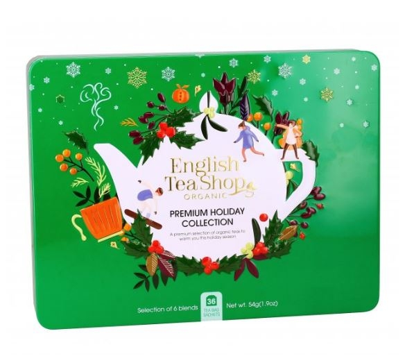 Scatola in latta con tisane assortite PREMIUM HOLIDAY COLLECTION Green - ENGLISH TEA SHOP