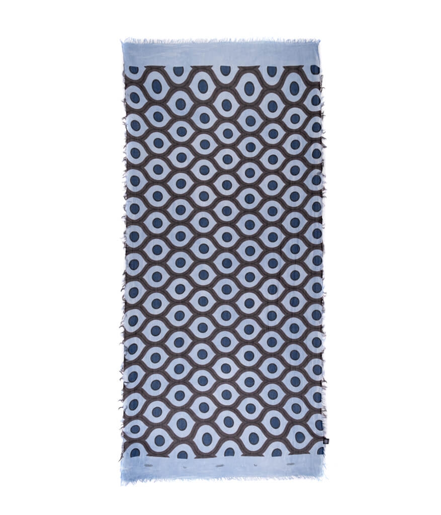 Foulard sciarpa Bamboo Escher Azzurro