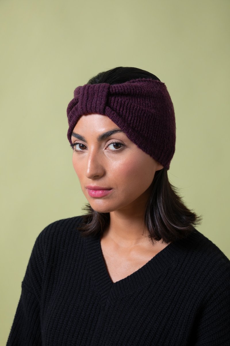 Fascia capelli in cashmere rigenerato Viola - Rifò