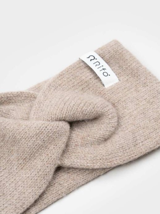 Fascia per capelli in cashmere rigenerato Nadia beige - Rifò