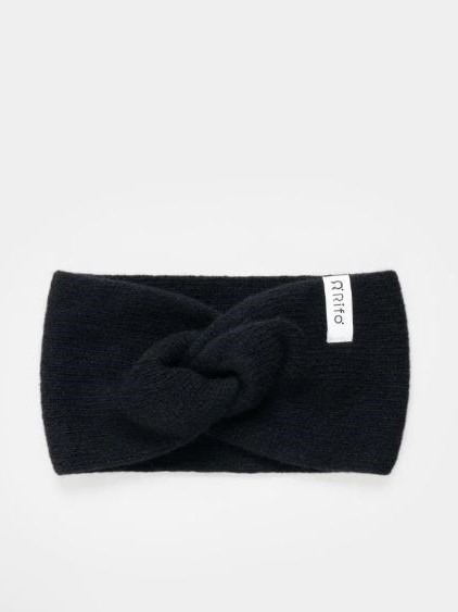 Fascia per capelli in cashmere rigenerato Nadia nero - Rifò